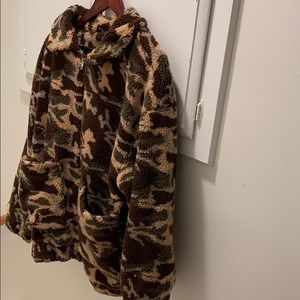 Army Pattern Sherpa Jacket